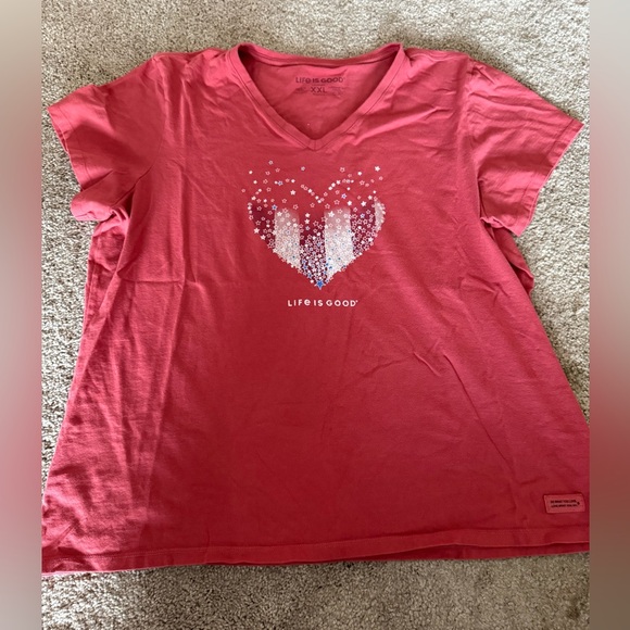 Life is Good V-Neck T-Shirt - Picture 9 of 12